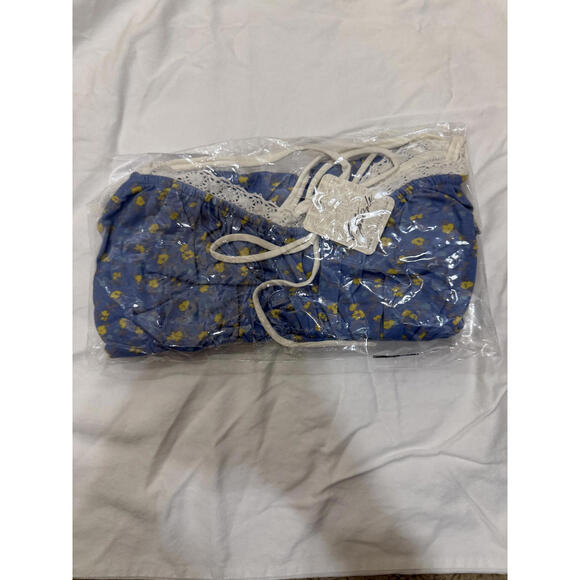 NWT! Free People Sammi Floral Camisole in Allure Blue Combo Size Medium - Picture 2 of 5